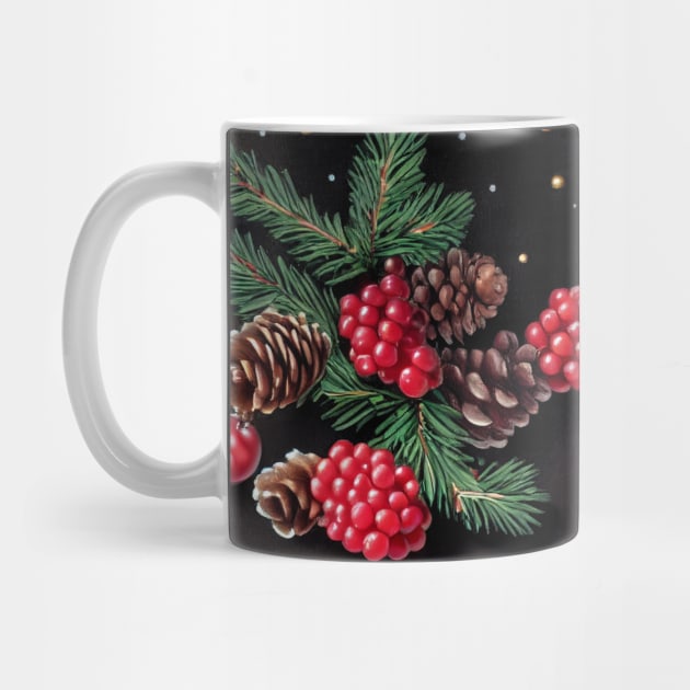 Christmas Pine cones, pine branches, berries, Christmas Decoration by fistikci